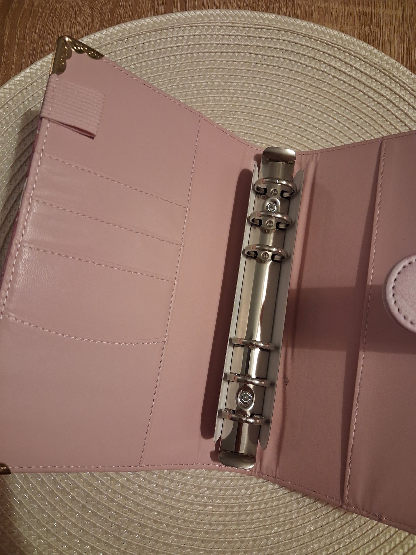 Classeur budget rose uni