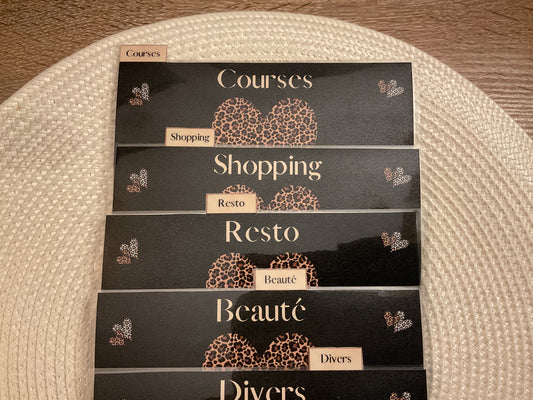 Lot de 6 enveloppes budget portefeuille