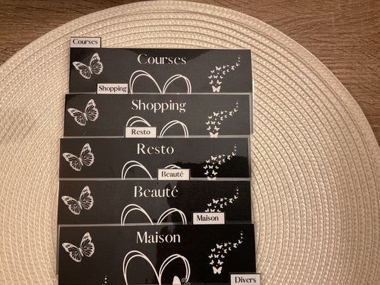 Lot de 6 enveloppes budget portefeuille