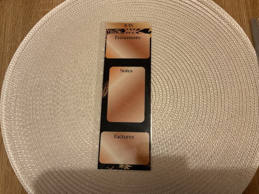 12 intercalaires « Mois » pour budget Planner format A5