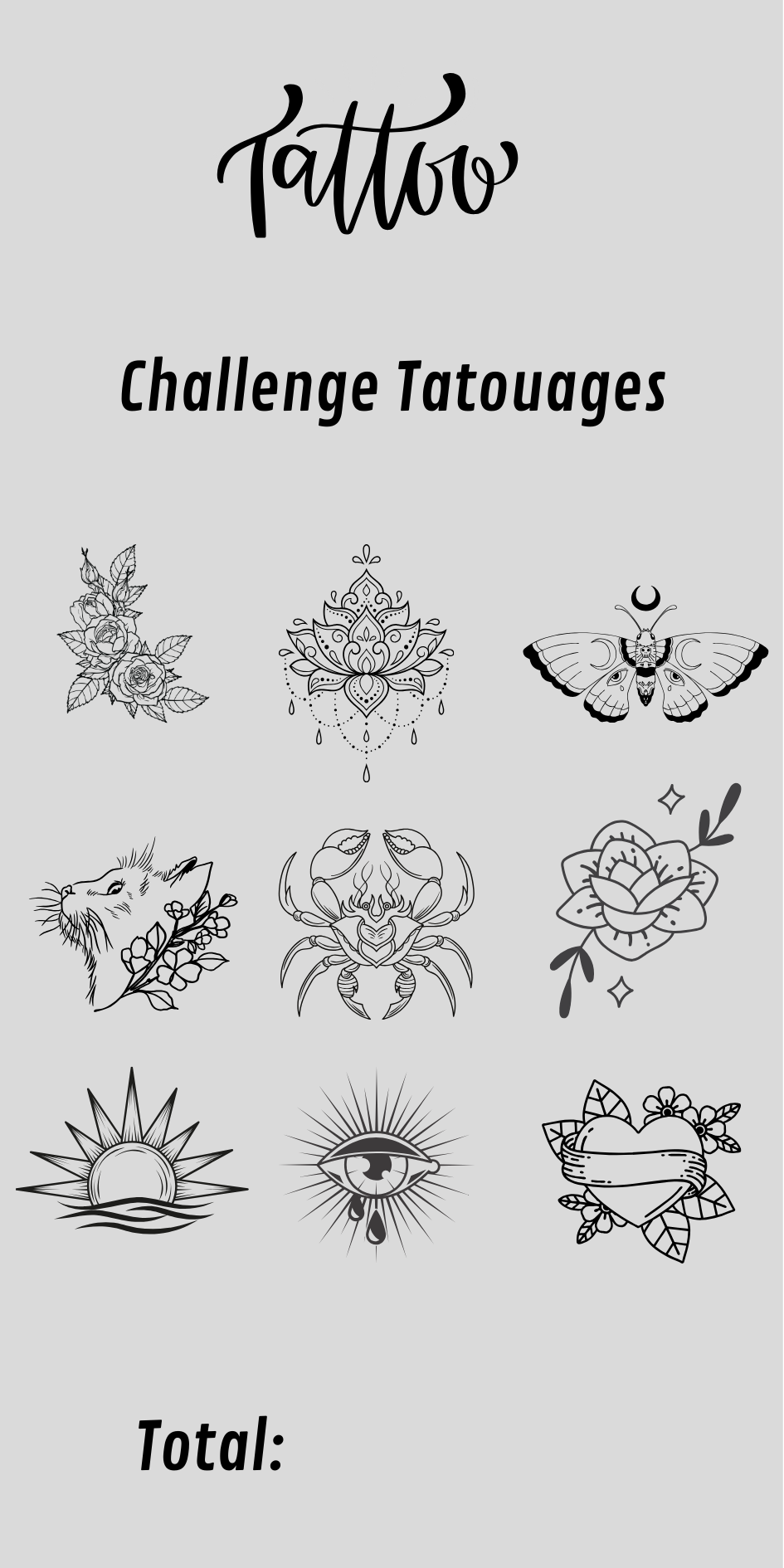 Tracker défi "Tatouages"