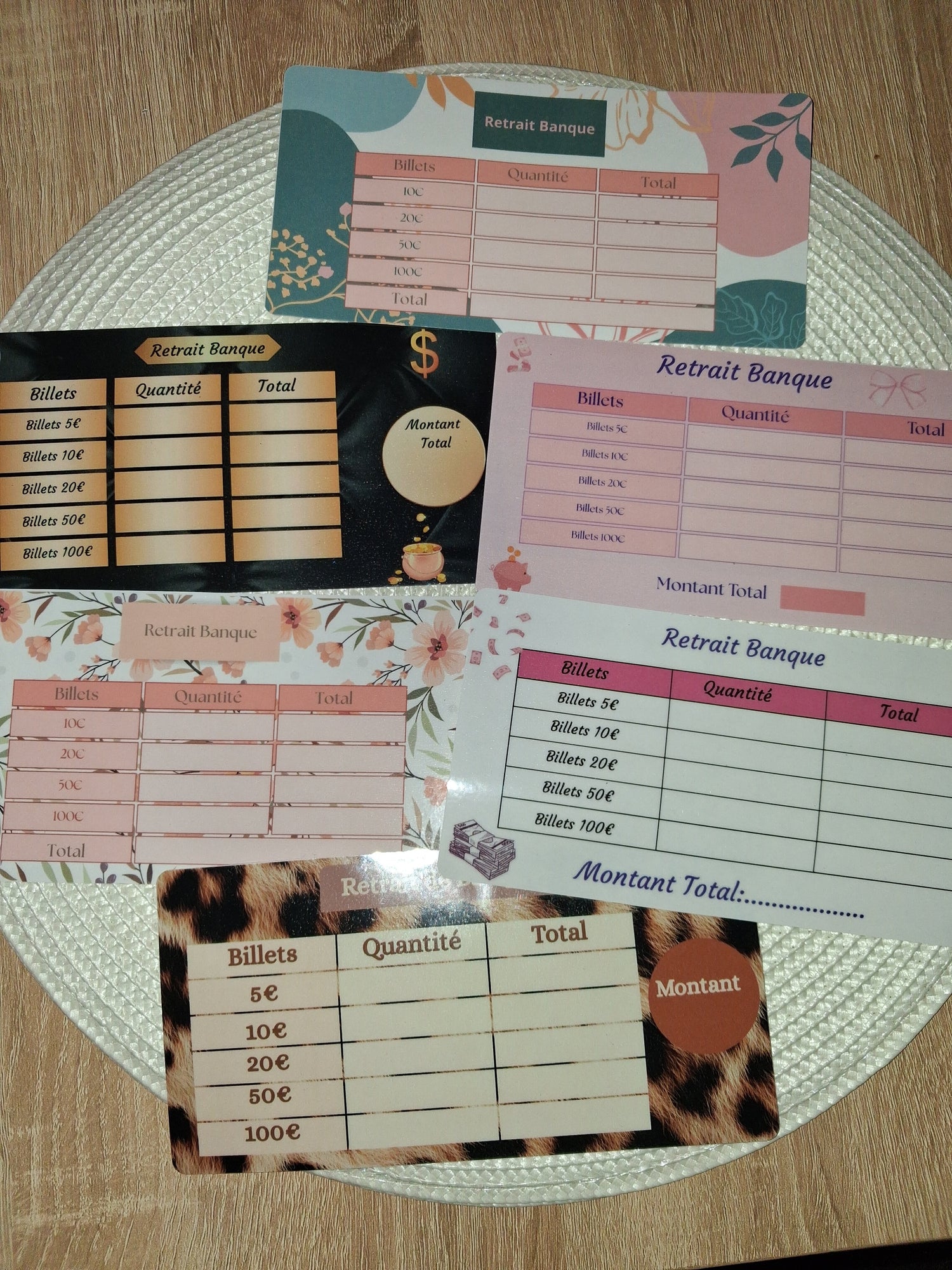 Fiches retrait de banque