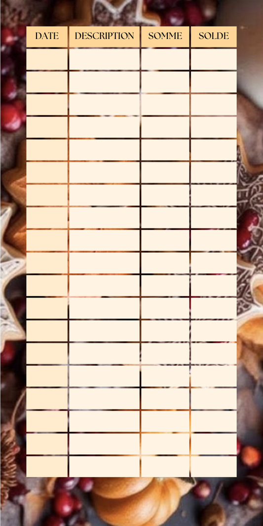 Citrouille- Page de garde avec fiche de suivi