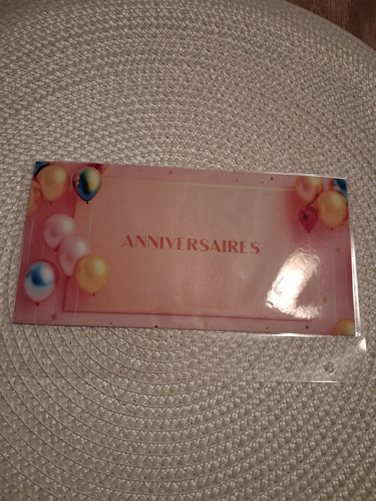 Enveloppe «anniversaires » format A6