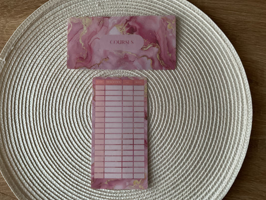 Page de garde avec fiche de suivi