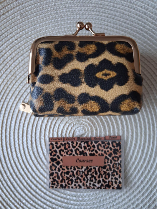Mini intercalaires Léopard pour petit porte-monnaie