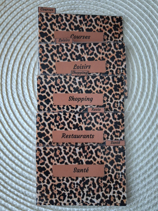 Mini intercalaires Léopard pour petit porte-monnaie