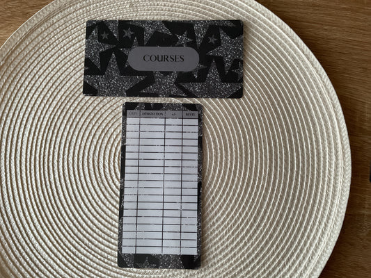 Page de garde avec fiche de suivi étoile noire