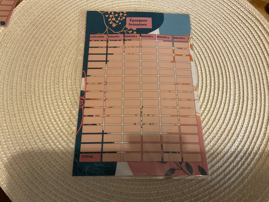 Fiche budget « les économies de la semaine » format A5