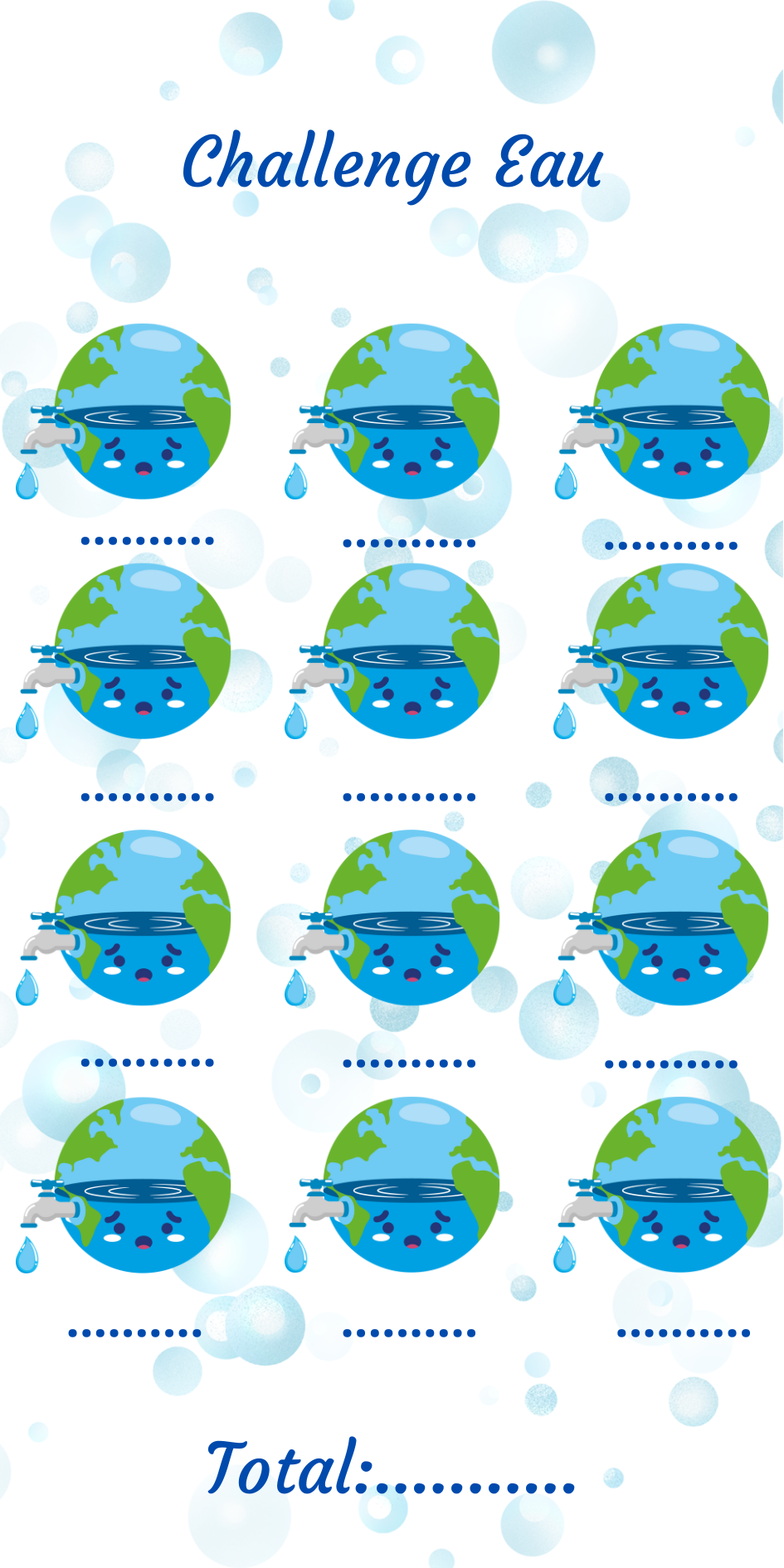 Tracker défi "EAU"