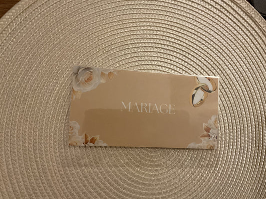 Enveloppe budget « mariage » format A6