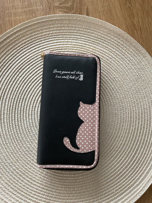 Portefeuille simple chat