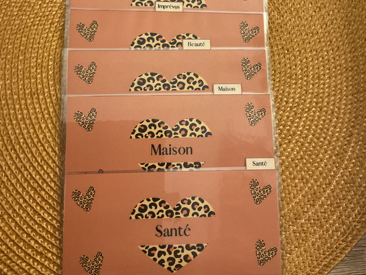 Lot de 6 enveloppes budget portefeuille