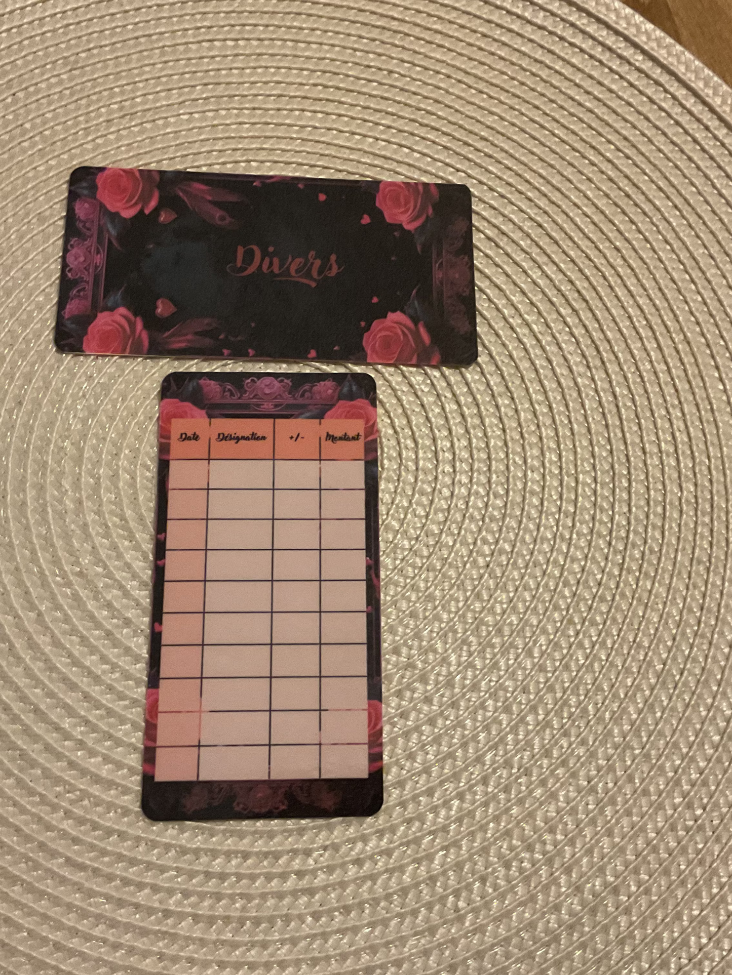 Classeur budget personnalisé complet format A7