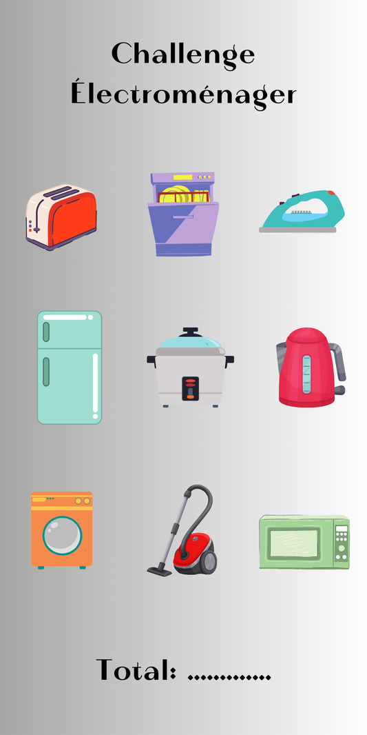 Tracker défi "Electroménager"