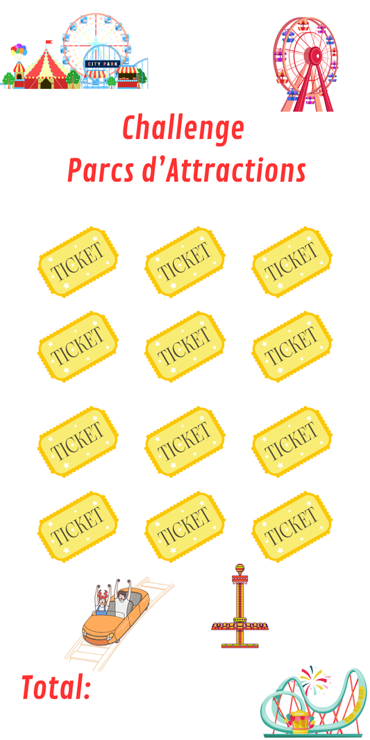 Tracker défi 'Parcs d'attractions"